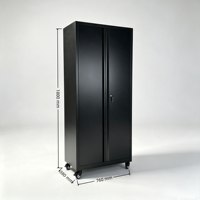 Gabinete de Almacenamiento Móvil de Acero con Ruedas, Gabinete de Herramientas Metálico con Cerradura, Armario de Almacenamiento Industrial para Taller