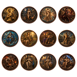Pièce de monnaie ronde en cuivre fin .999 de 1 oz, Minerva Athéna, déesse <span class=keywords><strong>grecque</strong></span> romaine de la sagesse, en relief, pièce de collection, décoration, cadeau - Product Image 3