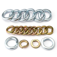 M2 M4 Gal Steel Yellow Blue White Zinc Plating Black Oxide Heavy Normal Light Type Single Coil Split Lock Spring Washer DIN127