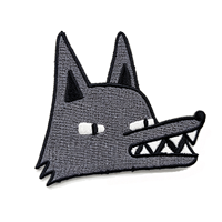Patch brodé personnalisé tête de loup furieux, motif animal, à thermocoller, pour veste, sac à dos, sac, artisanat DIY