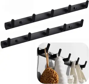 Nieuwe Stijl Key Rack Holder Moderne Zwarte Jas Hanger Mount Hot Tub Handdoek Outdoor Haak Voor Muur