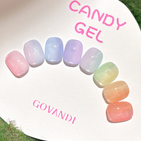 GOVANDI Summer Macaron Colors Jelly Gel Polish Set Collection Wholesale Nail Paint Private Label Gel Nail Polish Set Custom Logo