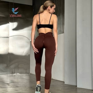 2026 Gym Training Sexy <b>Top</b> Gross <b>Cross</b> Back Backless Adjustable Halter Yoga Set for Women - Product Image 2