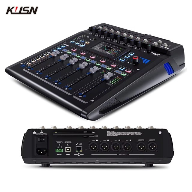 12 Channel DSP Digital Mixer Professional Powered Audio Mixing Console Power Soundcraft Sound Mixer with Bluetooth USB