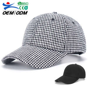 Gorra de Béisbol Deportiva de Alta Calidad, 100% Algodón, Diseño a Cuadros, Cálida para Invierno, Unisex, Ajustable, para Uso en Exteriores - Product Image 1