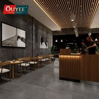 Comptoirs de café modernes Ouyee, design intérieur gratuit, multi-matériaux, taille/couleur personnalisables, garantie de 3 ans, directement de l'usine