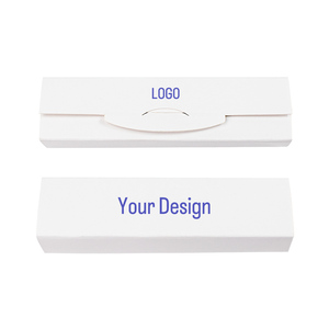 Boîte à filtres à cigarettes en papier blanc personnalisable, design rectangulaire simple, emballage de rangement avec impression de logo - Product Image 5