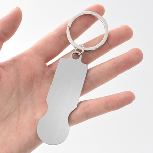 Schlüsselanhänger mit Einkaufswagenchip aus Edelstahl, Blanko für Supermärkte, Werbeartikel mit Laser-Logo, Europäischer Einkaufswagen-Münze - Product Image 3