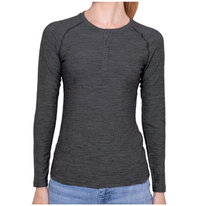 Oem Custom <strong>Womens</strong> Base Layer T <strong>Shirts</strong> High Quality Long Sleeve Lightweight 170Gsm Merino Wool Thermal <strong>Henley</strong> T-<strong>Shirt</strong> - Product Image 4