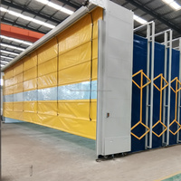 Cabine de peinture télescopique à prix fabricant, avec substrat en acier, moteur PLC, chambre mobile gonflable et pliable pour usage extérieur