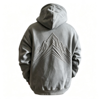 Sweat-shirt à capuche unisexe surdimensionné en molleton de coton lourd écologique avec broderie 3D et logo personnalisé