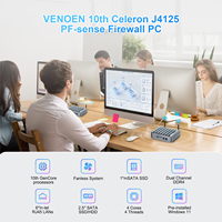 Mini PC 600 de fábrica con diseño de 211 gráficos J4125 DDR4 4 * i210/2,5/1. 1G Lan 16GB nueva computadora de escritorio para estudiantes en casa HD HDD