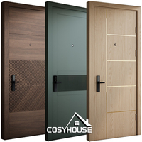 Porte intérieure imperméable WPC au design moderne, porte à âme pleine pour appartement, chambre à coucher, salon