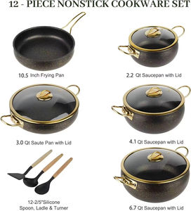 Hot Selling Stainless Steel <b>Cookware</b> Induction Compatible Design Includes with Frying Pan Saucepans and Saute Pan - Product Image 6