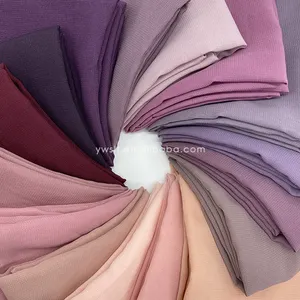 2022 gros personnalisé haute qualité 180*70 cm Polyester Nayla Bawal Hijab femmes musulmanes en mousseline de soie Voile Hijabs - Product Image 1