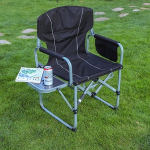 <span class=keywords><strong>Chaise</strong></span> pliante d'extérieur <span class=keywords><strong>en</strong></span> acier haute teneur <span class=keywords><strong>en</strong></span> carbone à haute résistance avec <span class=keywords><strong>petite</strong></span> table pour la pêche, tabouret de directeur multifonctionnel de loisirs - Product Image 1