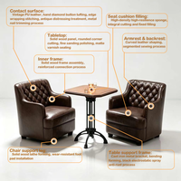 Ensemble de meubles de bar de luxe moderne personnalisable OEM ODM avec 4 chaises en cuir PU et table en bois massif pour bar à domicile et usage commercial
