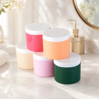 Pot cosmétique en plastique PP réutilisable de 120 ml avec couvercle à vis, surface lisse, logo personnalisé disponible, pour le stockage des soins corporels