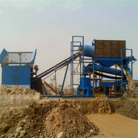 Installation de lavage à petite échelle pour l'extraction d'or, système de lavage mobile pour or alluvionnaire et placer avec trommel, canal de lavage et concentrateur centrifuge