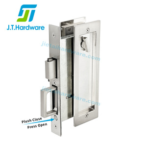 Kẽm hợp kim bằng gỗ hình chữ nhật Pocket cửa trượt xử lý khóa - Product Image 2