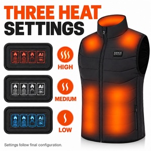 High End Custom Graphene <b>Heated</b> Vest Winter Safety Puffer Waistcoat Front and Back Warmth USB <b>Rechargeable</b> Outdoor Apparel - Product Image 2