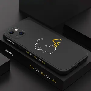 Lightning baby Phone Case For iPhone 15 14 13 12 11 Plus Pro Max Mini X XR XS SE2020 8 7 6 6S Plus Liquid Silicone Cover