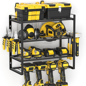 Soporte de taladro eléctrico de montaje en pared 2025, organizador de herramientas eléctricas, estante organizador de herramientas eléctricas de almacenamiento de herramientas de utilidad para el hogar de Metal - Product Image 1
