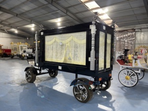 Factory Customized Vintage Black Coffin Carriage Horse Wagon Antique Electric Buggy Electric Funeral Horse Hearse - Product Image 6