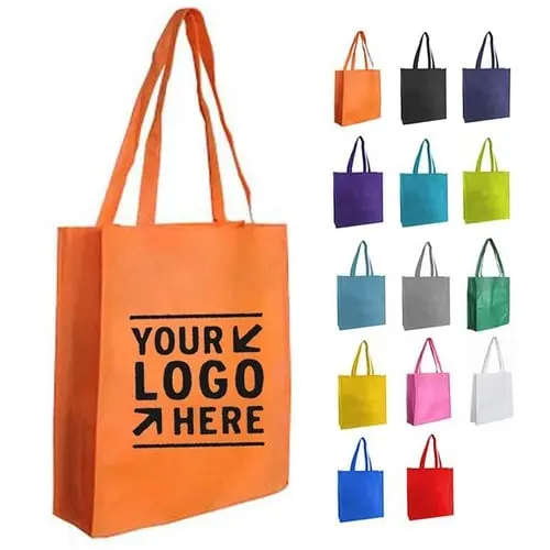 Bolsa de compras de tela no tejida promocional impresa personalizada, fabricantes de bolsas de regalo al por mayor, bolsa de compras no tejida