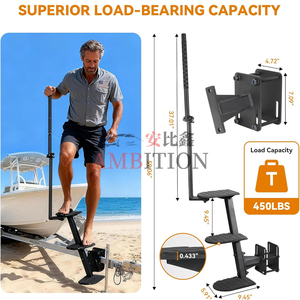 درجات قوارب AMBITION شديدة التحمل غير قابلة للانزلاق مع درابزين طويل، عالمية الاستخدام (3 درجات) - Product Image 4