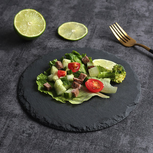 Plato Rectangular Negro Estilo Japonés Vintage <span class=keywords><strong>para</strong></span> Sushi, Plato Plano Creativo <span class=keywords><strong>para</strong></span> Comida Occidental, Aperitivos, Postres, Pasteles y <span class=keywords><strong>Barbacoa</strong></span> - Product Image 3