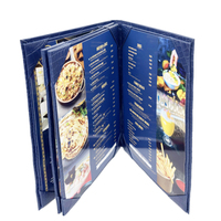 Porte-menu personnalisé en PVC/cuir PU, porte-menu alimentaire, porte-menu de restaurant