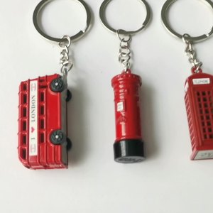 Ingrosso Regalo di Viaggio Ingrosso British <span class=keywords><strong>a</strong></span> due piani Bus London portachiavi in metallo cabina telefonica portachiavi regalo di viaggio - Product Image 2