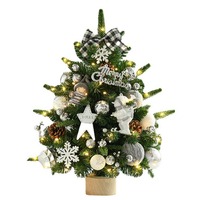 Mini sapin de Noël LED décoratif de table, alimenté par piles, petit sapin de Noël pour la maison, le bureau ou les fêtes