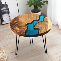Table à manger époxy en bois massif Recina Epoxica Para Mesas Coffee Desk Top Gift Set avec peintures en résine époxy