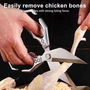 Ciseaux de cuisine en acier inoxydable pour couper la viande, ciseaux de cuisine robustes, ultra-affûtés, écologiques, pour poulet, dinde, poisson - Product Image 2