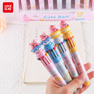 Penna a sfera multifunzione a dieci colori penna Gel automatica all'ingrosso ufficio scuola di cancelleria carino colore retrattile palle - Product Image 1