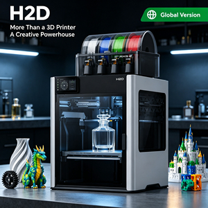 Imprimante 3D CoreXY H2D en bambou, version mondiale, double buse, vitesse élevée 1000 mm/s, OEM ODM pour la production commerciale – Meilleures ventes - Product Image 1