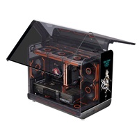 Casing PC Gaming Gamer-X Desain Baru MicroATX Mid Tower dengan Panel Samping Kaca Layar Digital USB3.0 Putih