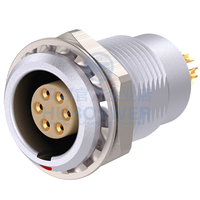 Connecteur circulaire auto-bloquant rapide Push-Pull compatible Lemo, série 0B, 2/3/4/5/6/7/9/12 broches, pour applications aéronautiques