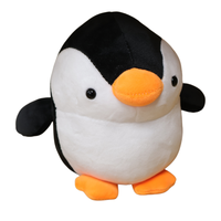 Peluche pingouin animé tendance, douce, petite, pour anniversaire de bébé, animaux de compagnie en polyester brodé, rembourrée en coton PP