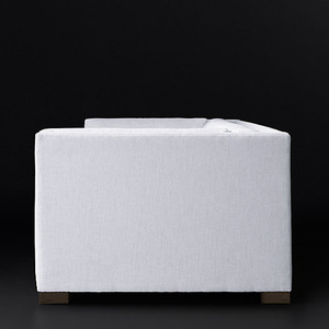 Ensemble de canapés Rhoohill personnalisable en lin blanc de luxe, style rétro pour villa, salon, meubles de salon, canapé <span class=keywords><strong>3</strong></span> <span class=keywords><strong>places</strong></span> - Product Image 3