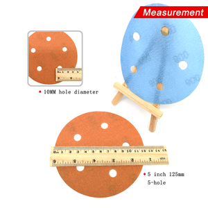 Papier abrasif super fin FV à 5 trous <span class=keywords><strong>de</strong></span> 5 pouces, papier abrasif imperméable pour le polissage et la finition du métal et du bois - Product Image 2