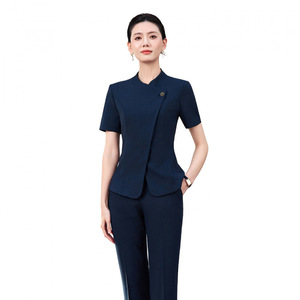 Women's Professional Short Sleeve Suit Set Formal Business Workwear For Office And Interview Summer Breathable Woven Fabric - Product Image 5