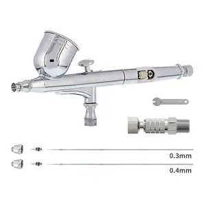 Tattoo Makeup Nagel Schwerkraft zufuhr Dual-Action Airbrush Kit Airbrush-Malset mit 0, 30 0,4mm Nadeln