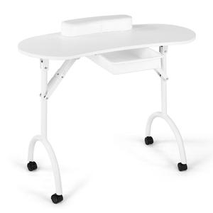 Mesa <span class=keywords><strong>de</strong></span> Manicura Profesional Plegable y Portátil, Estación <span class=keywords><strong>de</strong></span> Trabajo para Técnicos <span class=keywords><strong>de</strong></span> Uñas, con 4 Ruedas Bloqueables, Mesa <span class=keywords><strong>de</strong></span> Viaje para Técnicos <span class=keywords><strong>de</strong></span> Uñas - Product Image 5
