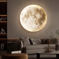 Lampe murale abstraite moderne de luxe New Moon en acrylique haut de gamme pour anniversaire, couloir, salle de séjour, décoration murale suspendue