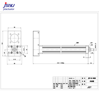 JST-S1-B300 Cylindre Servo Électrique, Charge 1,5 KN, Course 300 mm, Vitesse 200 mm/s, Actionneur Linéaire Servo Standard, Prêt à l'emploi