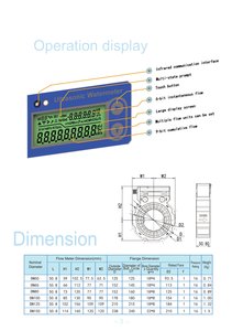 DN50 Ultrasone watermeter van het sandwich-type |   Op batterijen werkende clip-on kaarttype |   Intelligente waterstroommeting - Product Image 5