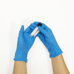 Gants en nitrile bleus sans poudre, haute performance, prix compétitif, fabriqués en Malaisie, vente directe usine. - Product Image 3